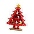 thumbnail image 4 of Árbol de Navidad de madera, decoración de escritorio, artesanía compacta, mini árbol de Navidad, decoración Rojo, 4 of 9