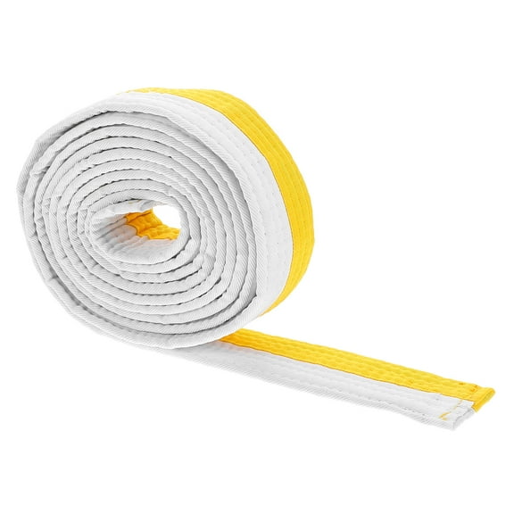 LOLIPPYY White Judo Belt for Martial Arts Training Soft Adjustable Length Waist Belt
