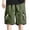Army Green, variant on FRSASU Men's Summer Shorts Elastic Waistband Drawstring Shorts Multi Pockets Straight Wide Leg Sport Cargo Shorts Streetwear Black