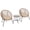 Brown, variant on SOLLED 3-Piece Acapulco Bistro Set, Outdoor Patio Bar Table & 2 Wicker Chairs with Cushions, Weather-Resistant for Garden Balcony Deck Porch,Black