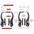 thumbnail image 3 of Lightweight Bike V-Type Brake Set Includes Calipers Levers Cables Bicycle Accessories For Mountain Bikes Road Bikes, 3 of 9