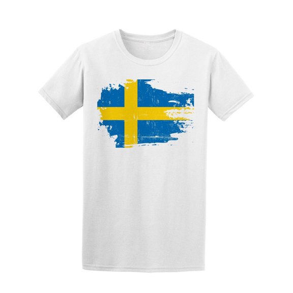 Scratched Sweden Flag Tee Men's -Image by Shutterstock