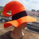 thumbnail image 3 of Gorro de bruja naranja de lana y fieltro para cosplay de Halloween, 45 cm, 3 of 3