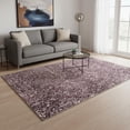 thumbnail image 2 of HomeRoots 662581 5 x 8 ft. Plum & Beige Abstract Washable Machine Made Rectangle Area Rug with UV Protection, 2 of 9