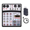 thumbnail image 1 of Máquina de sonido Mezclador de sonido de audio BT de 4 canales portátil Consola de DJ de mezcla multifuncional Mezclador de efectos USB 16 DSP BOMGE Máquina de sonido, 1 of 6