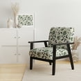 thumbnail image 2 of Designart "Verdant Sleek Damask" Green Damask Upholstered Accent Chair - Bohemian & Eclectic Arm Chair For Bedroom, 2 of 5
