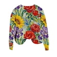 thumbnail image 4 of QASIEATN Womens Graphic Sweatshirt Crewneck Long Sleeve Pullover Oversized Casual Loose Fit Fall Tops, 4 of 4