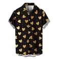 thumbnail image 4 of Camisa casual de moda para hombre con estampado 3D de patrón de amor y solapa estilo hawaiano, manga corta, ropa de playa transpirable, 4 of 5