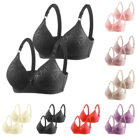 Dazajoo 2pc Plus Size Push Up Bras for Women Strapless Women Solid Color Bra and Sexy Lingerie Underwear With Steel Rims Breatthe Comfy Bra Beige XL