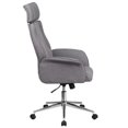 thumbnail image 3 of High Back Black Fabric Executive Swivel Chair with Chrome Base and Fully Upholstered Arms, 3 of 9