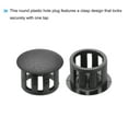 thumbnail image 4 of Uxcell 64Pcs 14mm(5/9') Black Round Hole Plugs Nylon Plastic Flush Type Hole Plug Insert End Cap for Locking Hole Tube, 4 of 6