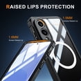 thumbnail image 2 of Dteck for Samsung Galaxy S25 Edge Case Compatible with MagSafe,360° Full Body Case Built-in HD Touch Sensitive Screen Protector Shockproof Clear Cover for Galaxy S25 Edge,Black, 2 of 6