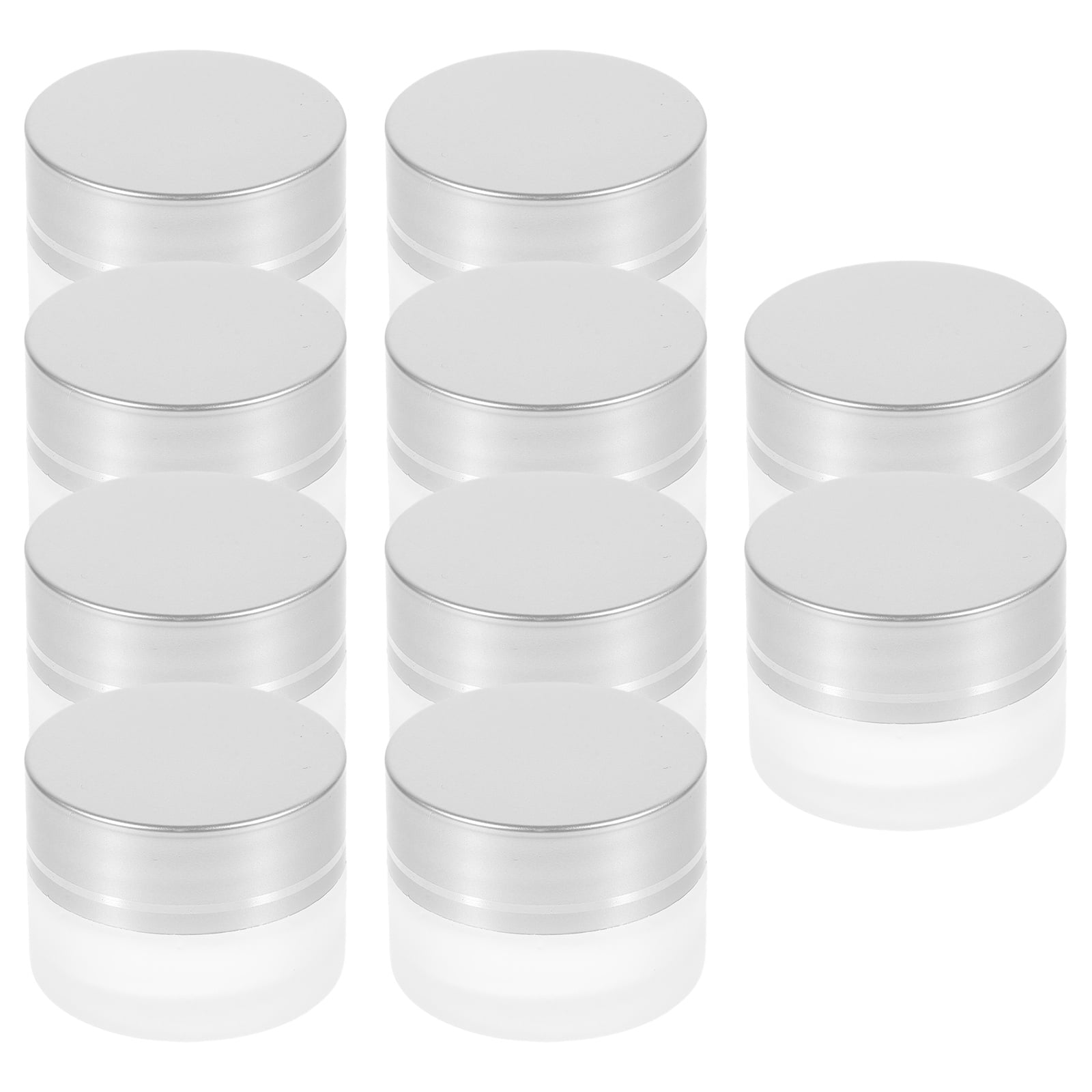 LEORX  10 Pcs Small Travel Containers Bottles Cream Jars with Lids Portable