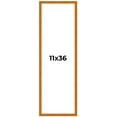 thumbnail image 2 of 11x36 Honey Brown Real Wood Picture Frame Width 0.75 inches | Interior Frame Depth 0.5 inches |, 2 of 8