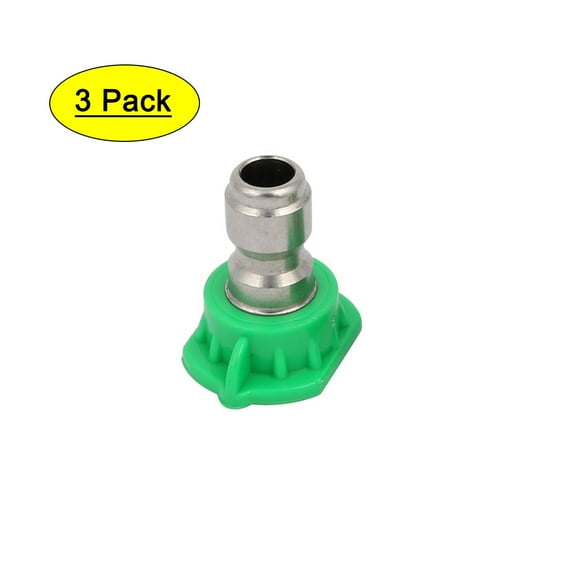 Unique Bargains 1mm Dia 25 Degree Spray Nozzle Universal Pressure Washer Accessories Green 3pcs