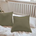 thumbnail image 6 of Olive Green Throw Pillow Covers 16x16 Inch Set of 2, Farmhouse Solid Green Color Modern Art Waterproof Outdoor Pillow Covers, Decorative Cushion Pillowcases for Couch, Sofa, Bed, Garden, Patio, 6 of 9