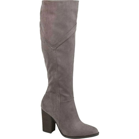 

Women s Journee Collection Kyllie Knee High Boot Grey Faux Suede 11 M