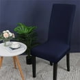 thumbnail image 2 of Unique Bargains Washable Stretch Chair Cover Dinning Room Removable Slipcovers Navy Blue, 2 of 8