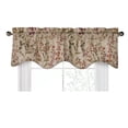 thumbnail image 2 of Rosie Textured Cotton Floral Print Curtain Valance 50" x 18" in Linen, 2 of 5