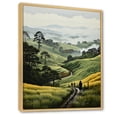 thumbnail image 2 of Designart "Green Hillside Countryside Foggy wall decor" Landscape & Nature Floater Framed Wall Decor, 2 of 7