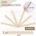 thumbnail image 2 of HXRH 6Pcs Unfinished Wooden Scalloped Moulding Trim 15.75*1.57 Inch Cute DIY Moulding Trim Wave Molding Trims for Crafts Cabinet Shelf Door and Window, 2 of 5