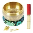 thumbnail image 7 of IBA Indianbeautifulart Tibetan Singing Bowl Musical Instrument For Meditation W/ Stick & Cushion Handcrafted In Nepal Bowl For Relaxation, Yoga & Spiritual Healing, 7 of 7