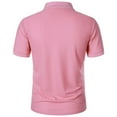 thumbnail image 5 of YLSDY Mens Button Collared Shirts Short Sleeve Hollow Out Crochet Sweater Tops Lapel Neck Regular Fit Casual Fashion Basic Tee Pink M, 5 of 5