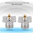 thumbnail image 1 of Ccdes RF Coaxial Adapter Connector,2PCS UHF Female SO239 4 Hole Socket Panel Chassis RF Coaxial Adapter Connector,UHF Connector, 1 of 8