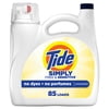 Tide Simply Liquid Laundry Detergent, Free & Sensitive, 85 Loads, 107 fl oz