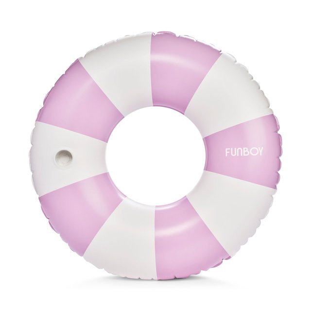 Flotador inflable para piscina FUNBOY, gigante, vintage, con rayas moradas