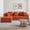 Orange, variant on LUXAPA 106.5" Modular Sofa Couch for Living Room , Cloud L-Shaped Sofa with Deep Seating Upholstered, Beige