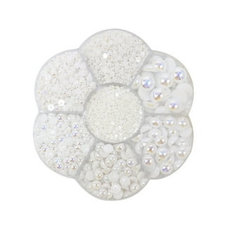 Articyard 5700 AB White Half Pearls for Crafts - Flatback Pearls