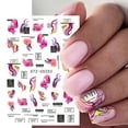 thumbnail image 2 of 6 pegatinas de mariposas de mármol para uñas, calcomanías autoadhesivas 3D de rayas de acuarela para manicura., 2 of 5