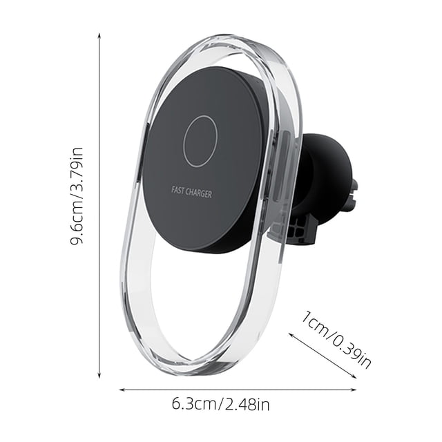 Herunwer Magnetic Car Wireless Charger, 15W Fast Charging with 360° Rotatable Vent Clip Mount