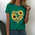 thumbnail image 5 of Tittly T Shirts for Women Graphic Tees Womens Fashion Workout T Shirts Athletic Plus Size Tops Summer Trendy Clothes Short Sleeve Spring Tee Tshirts Shirts Spring Tops for Women Green S, 5 of 5