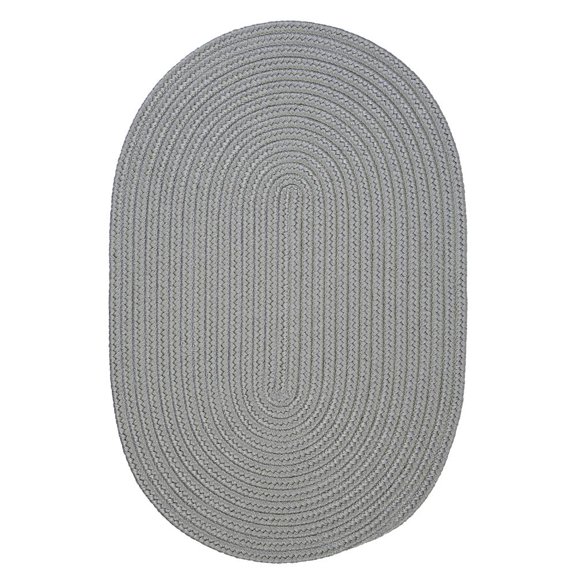Colonial Mills 2' x 9' Gray Oval Handmade Braided Area Throw Rug Runner