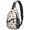 Football Silhouette Brown Pattern, variant on Football Triangle Beige Pattern Sling Backpack, Unisex Cycling Crossbody Bag with Side Mesh Pockets, Breathable Padded Back Gift Ideas for Travel Shopping Commuting