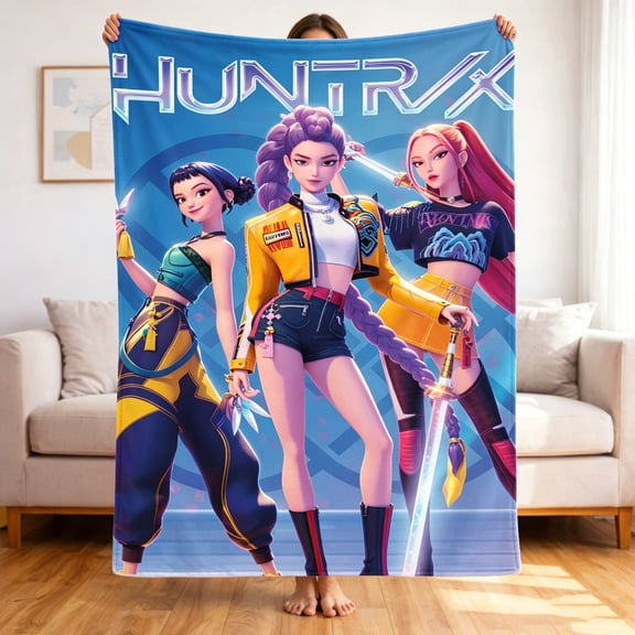 Premium Custom Flannel Blanket Personalized Soft Cozy Throw Blanket All Season Washable For Sofa Couch Bed Gift Home Décor - Kpop Fantasy Warrior 14 50x60