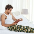 thumbnail image 4 of Yiaed Bear Sunflower Print Men's Lounge Pants, Loose PJ Bottoms, Long Pajama Pants for Men-XX-Large, 4 of 5