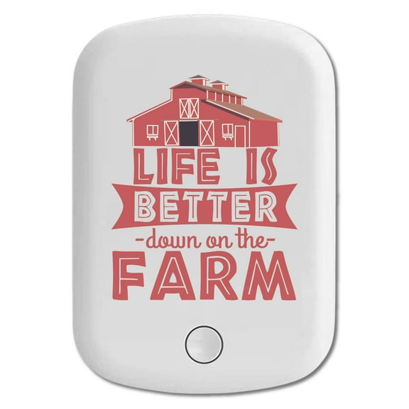 DistinctInk Magnetic Battery Pack, 5000 mAh Wireless Portable Charger with USB-C Cable, Compatible with MagSafe iPhone 14 / 13 / 12 Series - Life is Better Down on the Farm