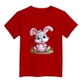 thumbnail image 3 of SNKSDGM Girls Tops for Teens Trendy Spring Summer Clothes for Teen Girls 2025 Easter Children's Cute Rabbit Easter Egg Casual T Shirt 7-8 Years, 3 of 3