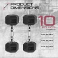 thumbnail image 2 of Signature Fitness Hex Dumbbells Strength Training Workout Equipment Set, 10 lbs, 2 of 8
