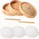 thumbnail image 3 of Bamboo Steamer Basket 10 Inch - Handmade 2 Tier Dumpling Steamer with Lid for Asian Cooking Dim Sum, Vegetables, Rice, Fish - 50 Bamboo Steamer Liners, 3 of 4