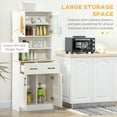 thumbnail image 4 of HOMCOM Armoire de Rangement de Cuisine avec Étagères Ajustables, Comptoir, 4 of 10