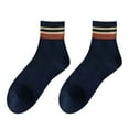 thumbnail image 2 of Dyfzdhu Striped Wool Hosiery Winter Thick And Comfortable Thermal Men Medium Length Casual Socks, 2 of 3