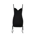 thumbnail image 6 of Douhoow Backless Mini Dress for Women Ribbed Slip Dress Casual Spaghetti Strap V-Neck Sundress, 6 of 9