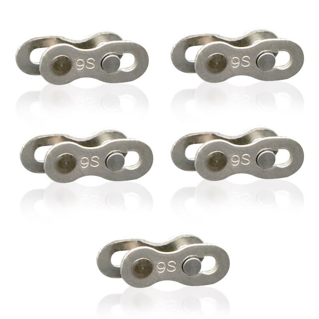 Ruiboury 10 Pieces Link Chain Bike Chain Connector Joint Connectors Reusable Missing 6/7/8 Bike Chain Connector Joint Buttons