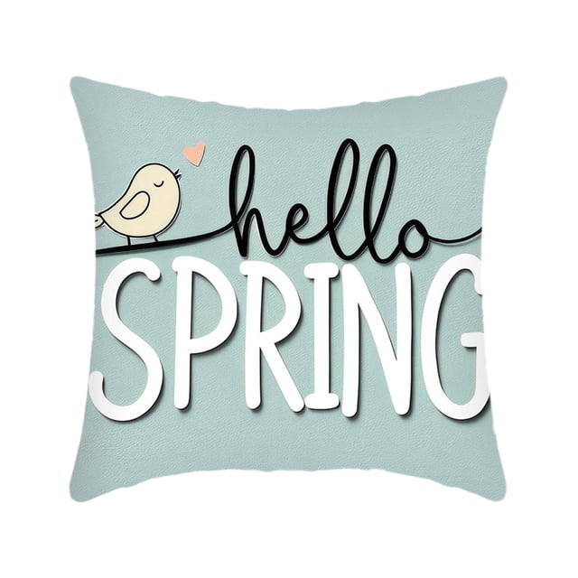 Tauxra Easter Decorative Pillowcase 17.72x17.72 Inch Hidden Zipper For Bedroom Living Room Office Spring Holiday Gift