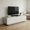 White, variant on Topcobe 58" TV Console with Modern Unique Spiral Wave Design with Storage Cabinet and 2 Drawers TV Stand, TV Console Table, Wood TV Stand for Living Room, Bedroom, Black