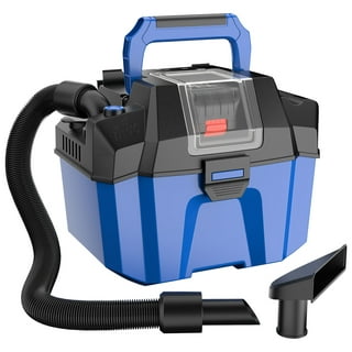 Shop-Vac Cordless 1 Gallon Wet/Dry, 16-Volt Lithium Rechargeable Portable Compact Vacuum with Accessories, Filter Bag & Foam Sleeve, 2025088, Blue